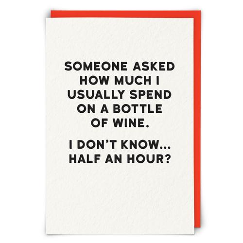 Greeting Card: Bottle of Wine