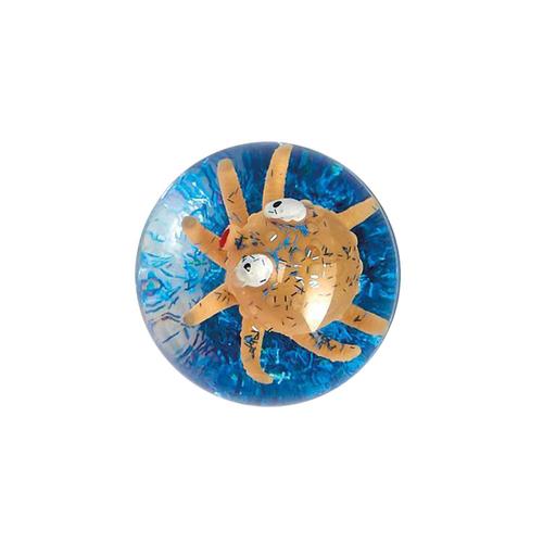 Flashy Octopus LED/Glitter Bouncing Ball: Gold/Blue