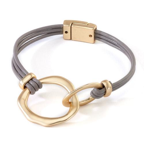 Double Link Bracelet: Taupe