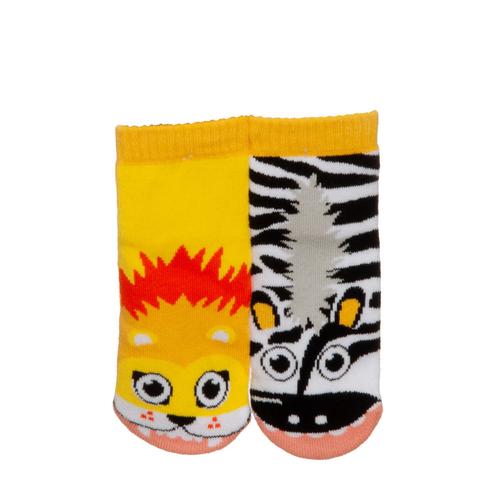 Pals Socks: Lion & Zebra/Age 1-3