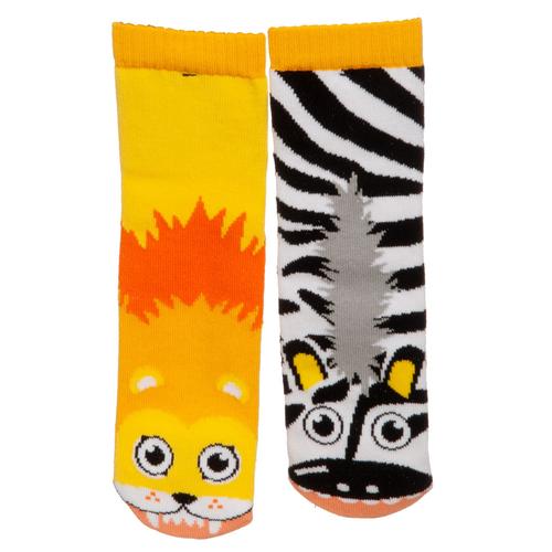 Pals Socks: Lion & Zebra/Age 4-8