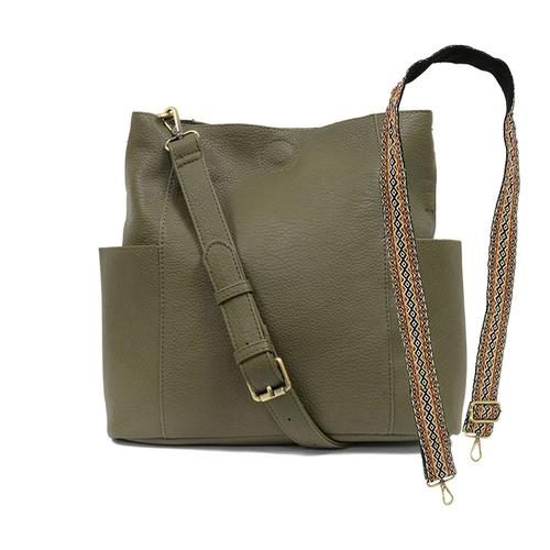 Kayleigh Bucket Bag: Olive/Moroccan Multi