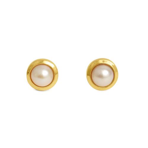 Signature Small Knockout Studs: Pearl