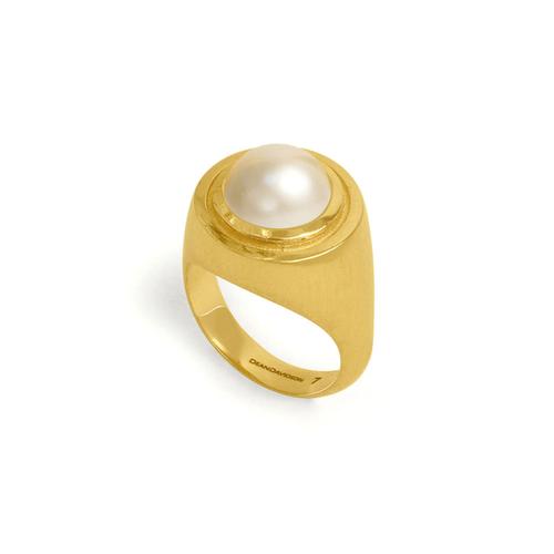 Mini Signet Ring: Pearl