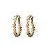  Crystal Oval Earrings : Gold