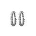  Crystal Oval Earrings : Silver