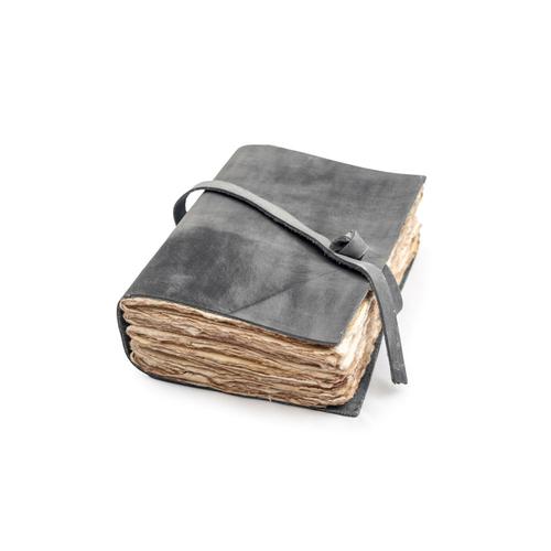 Mini Leather Wrap Journal: Ash