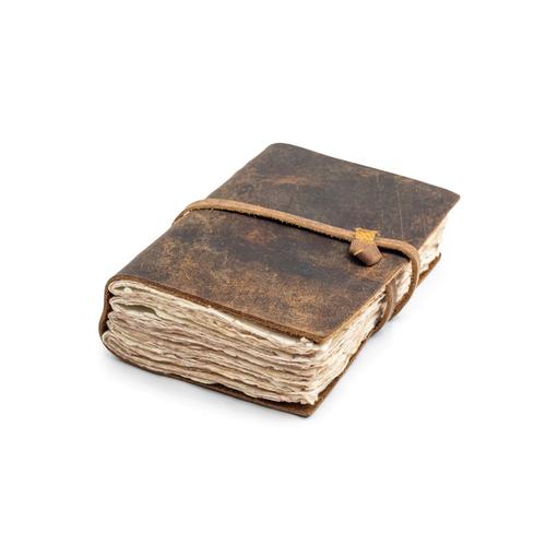 Mini Leather Wrap Journal: Distressed Brown