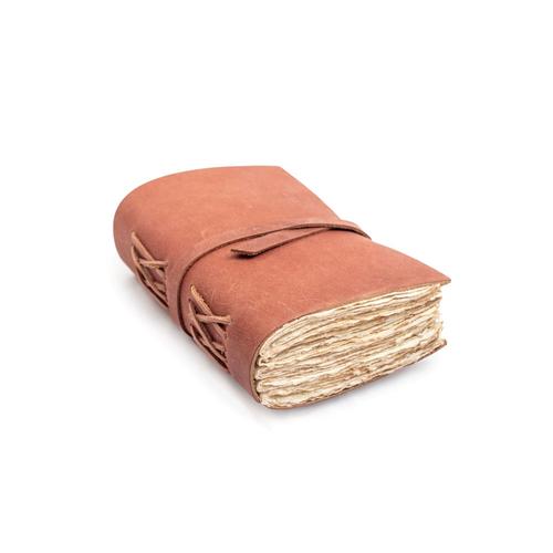 Mini Leather Wrap Journal: Terracotta