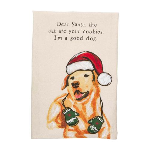 Hand Towel: Dear Santa Dog