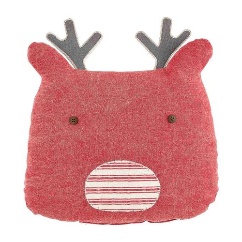 Reindeer Pillow: Red