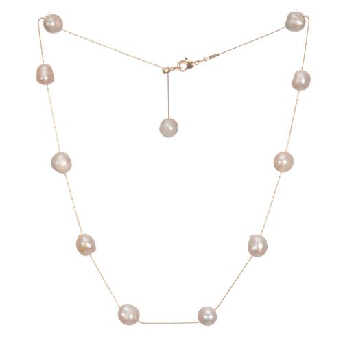 11 Pearl Necklace: Gold