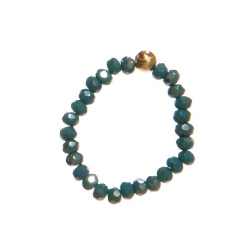 Stretch Crystal Ring: Teal