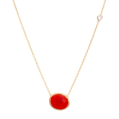Classic Necklace: Red Onyx