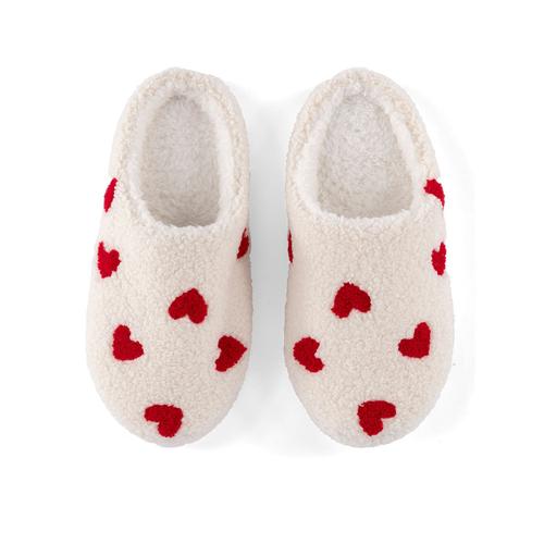 Hearts Slippers: Ivory