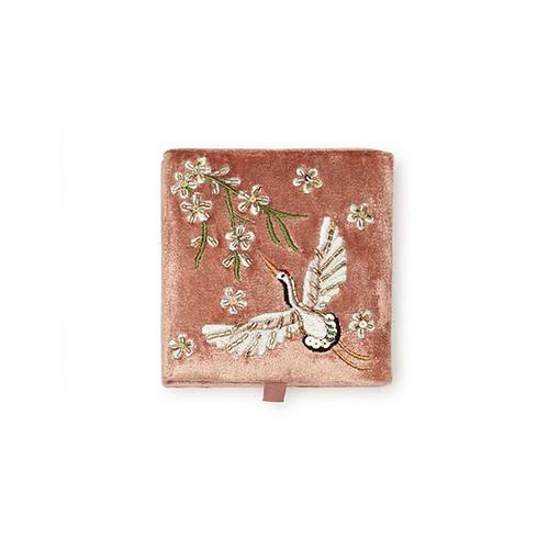 Hail the Heron Embellished Trinket Box: Pink