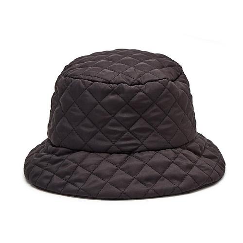 Quilted Bucket Hat: Black
