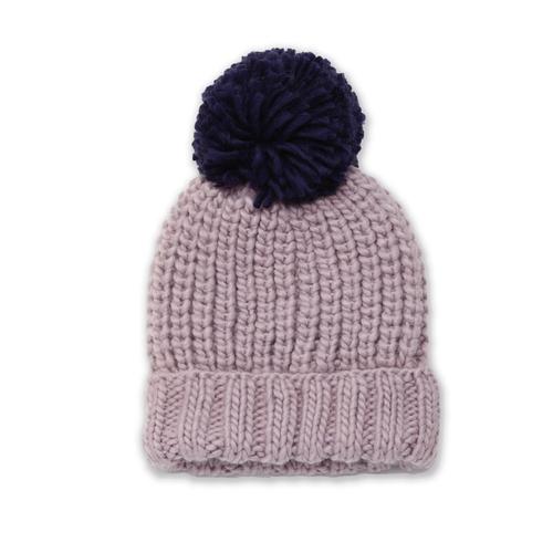 Cotton Candy Pompom Hat: Lavender