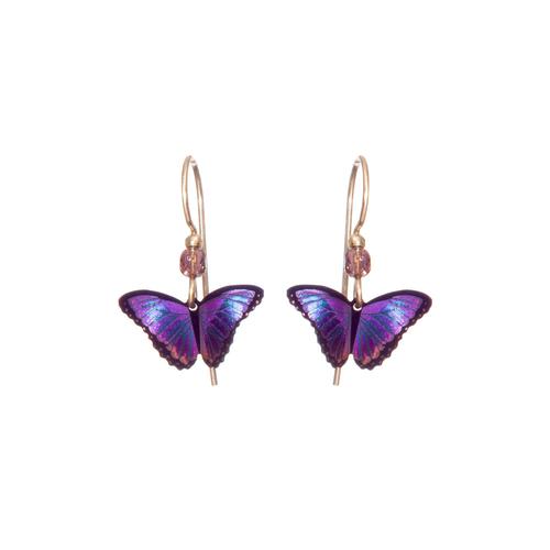 Petite Bella Butterfly Earrings: Ultra Violet