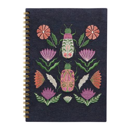 Ring Bound Embroidered Notebook: Amulet