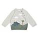  Dino Appliqu & Eacute ; Button Pullover Sweater : Stone
