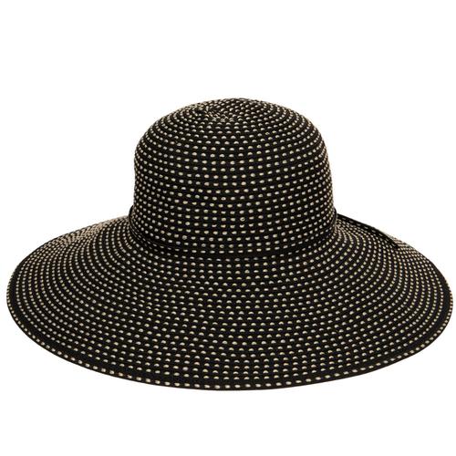 Women's Ribbon Braid Hat: Black