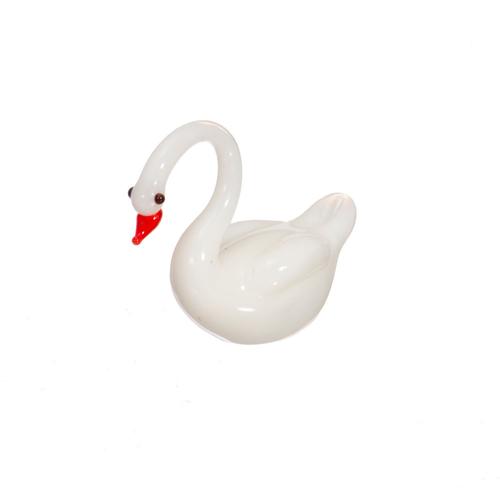 Small Glass Miniature Swan