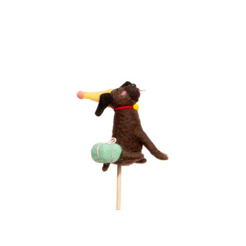Party Pup Cake Topper: Black