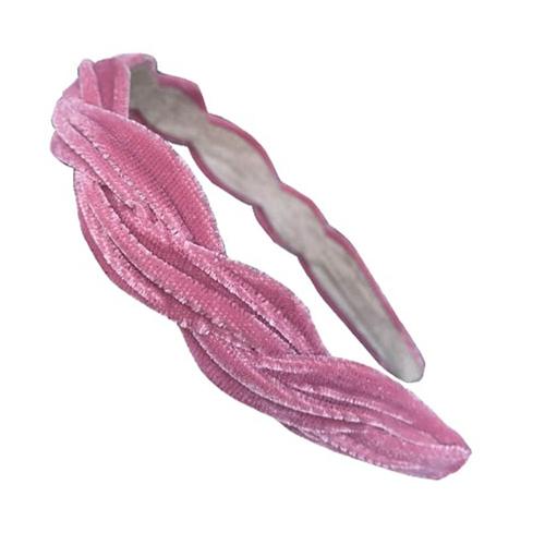 Twisted Fabric Covered Headband: Pink