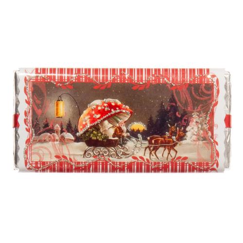 Belgian Milk Chocolate Bar: Santa's Mushroom Sleigh