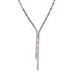  Crystal Lariat Necklace : Silver
