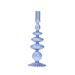  Hand- Blown Glass Tapered Candlestick : Blue
