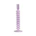  Hand- Blown Glass Tapered Candlestick : Lavender
