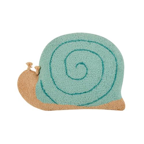 Hooked Throw Pillow: Snail