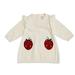  Embroidered Pocket Ruffle Baby Dress : Strawberry