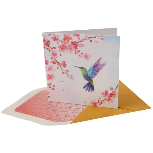 Enclosure Card: Hummingbird & Cherry Blossom