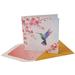  Enclosure Card : Hummingbird & Cherry Blossom