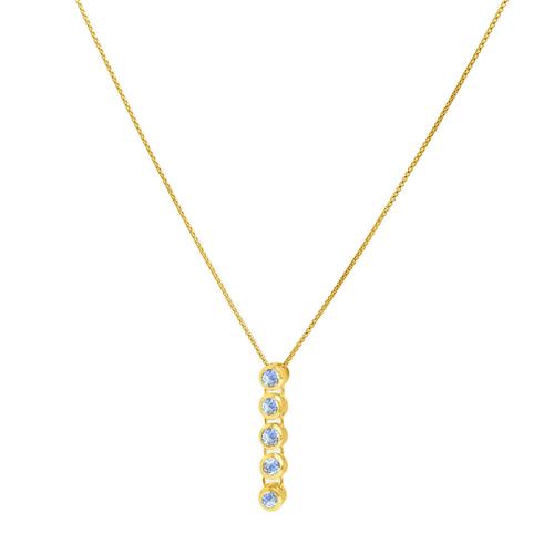 Cascade Gemstone Drop Necklace: Rainbow Moonstone