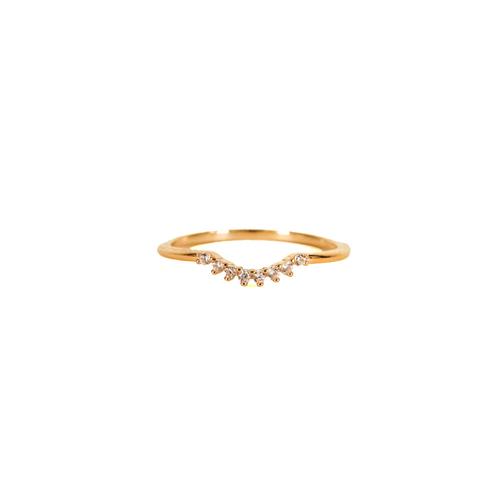 Arched Crown Ring: Champagne/Size 6