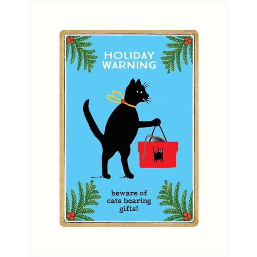 Christmas Card: Beware Cats