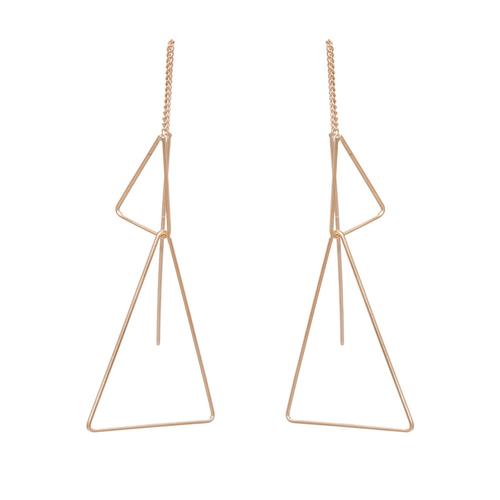 Double Triangle Ear Drapes: Gold