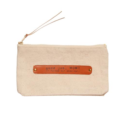 Mom Canvas/Leather Pouch: Good Job