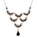  Crescent Cascade Necklace : Black Spinel