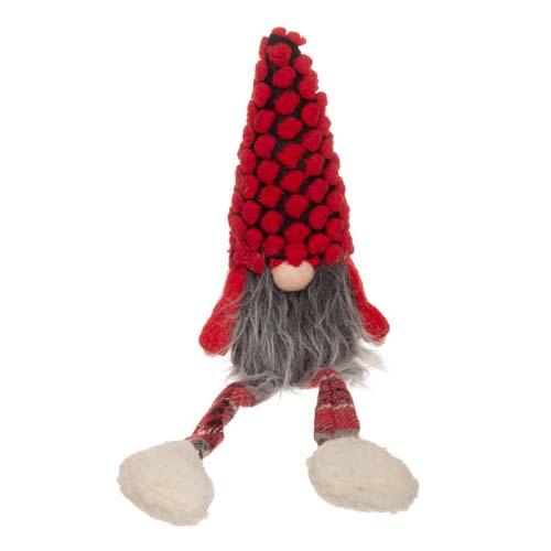 Xmas Dangle Leg Gnome: Red/Dot