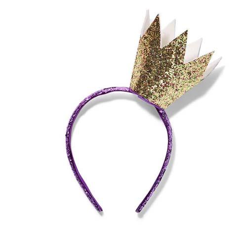 Little Princess Glitter Crown Headband: Purpl