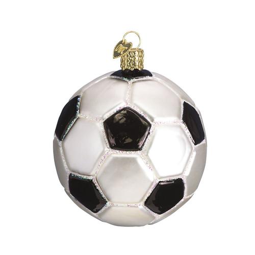 Glass Ornament: Soccer Ball