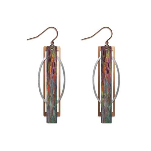 Giclée Earrings: Layered Floral