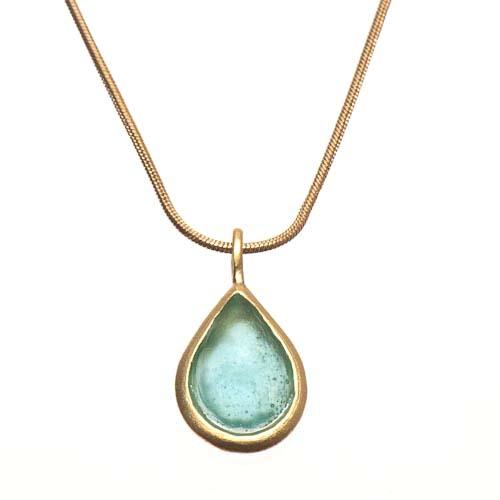 Pear Necklace: Teal