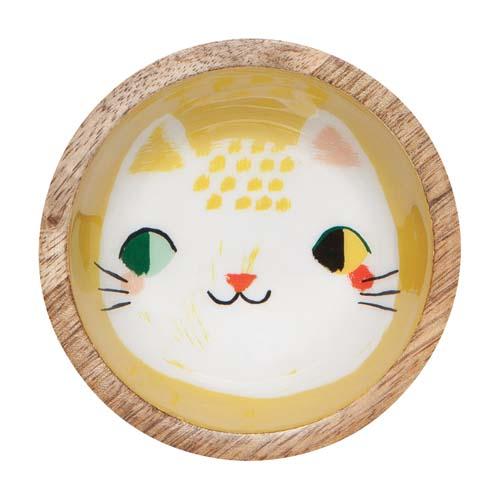 Mango Wood Mini Bowl: Meow Meow