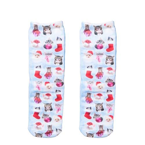 Ankle Socks: Christmas Kitties